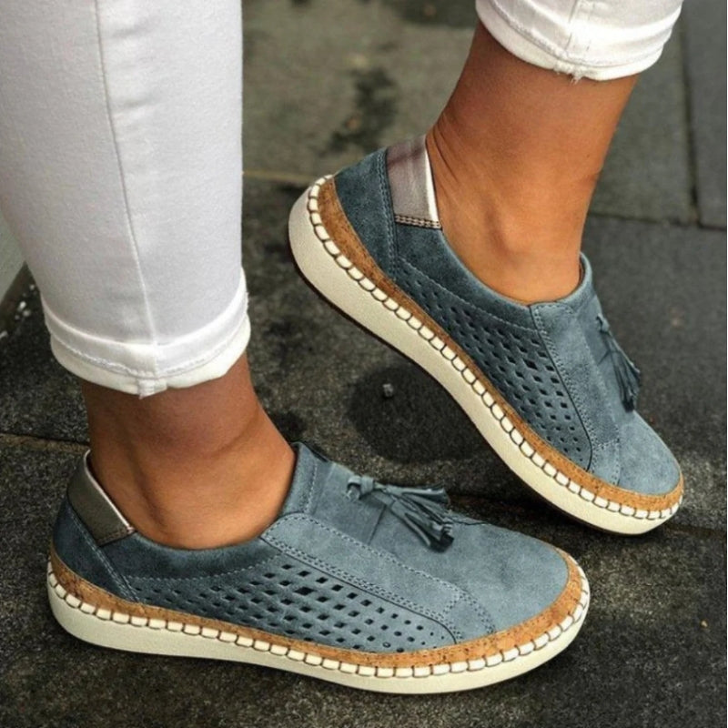 Elin | Kvinder Slip-on Sneakers Åndbar Strik Letvægts Design