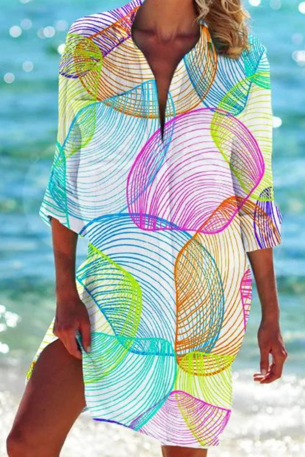 Heidi | Maritime Kvinder Sommerkjole og Toppe med Print