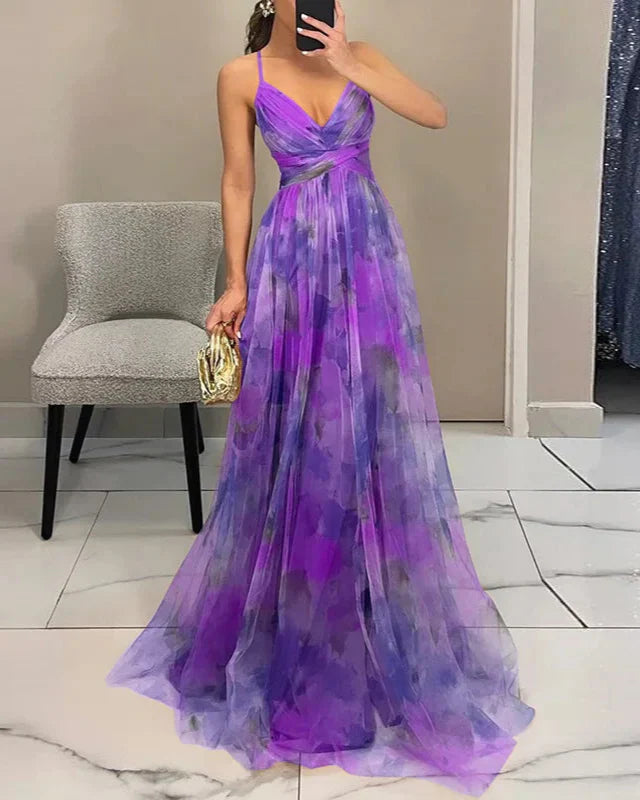Maja | Dame Blomster Maxikjole Flydende Silhouet Elegant Feminin
