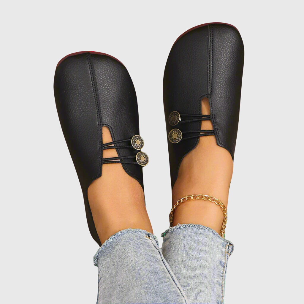 Rina | Dame Slip-On Sko Forår Flade Casual med Knap