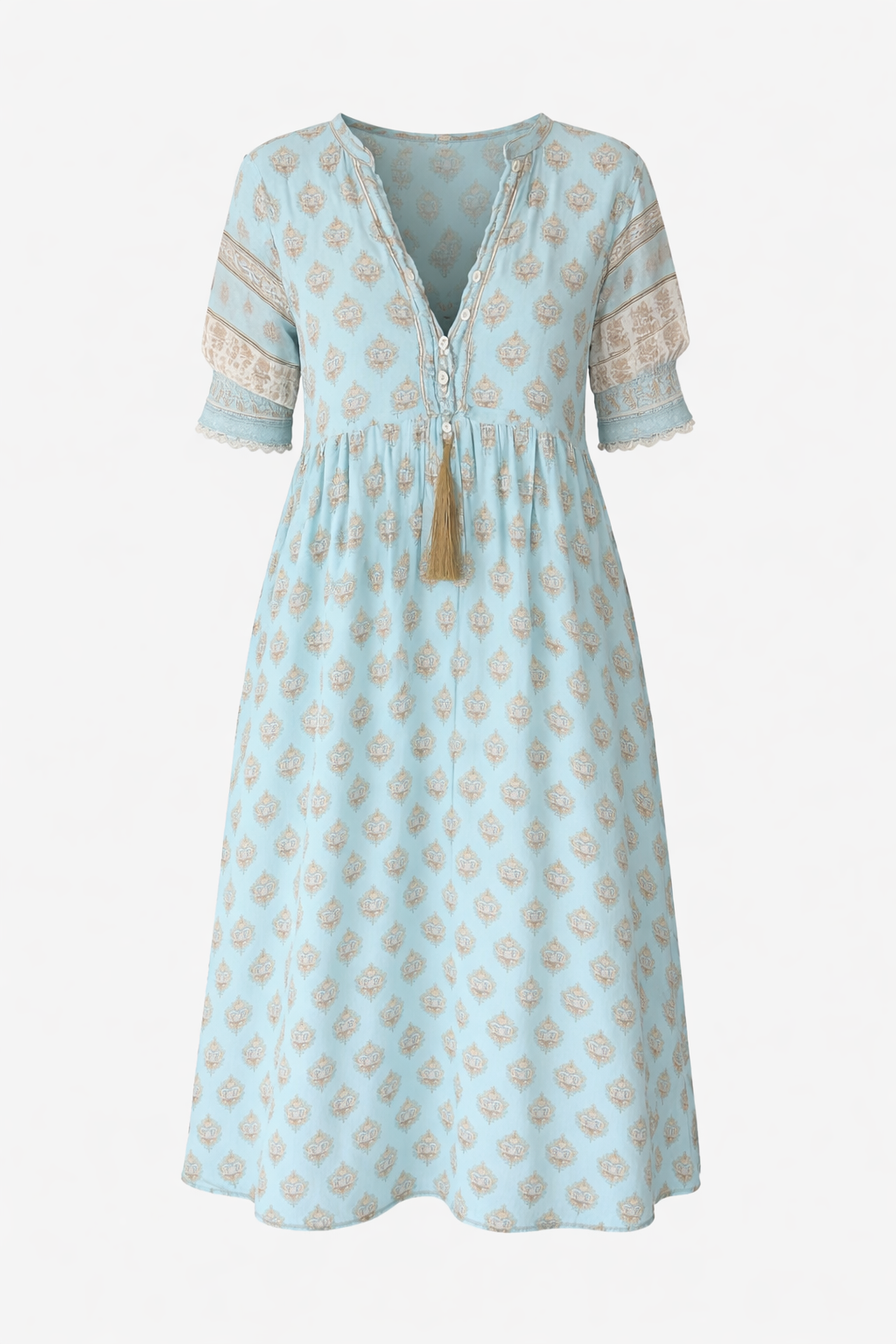 Sif | Kvinder Sommerkjole Boho Stil Midi Længde