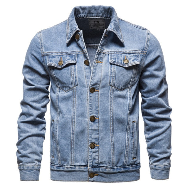 Valdemar | Mænd Denimjakke Klassisk Bomuld Casual Pasform