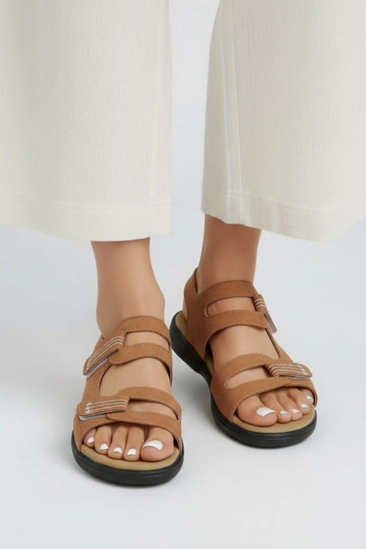 Agnete | Dame Sandaler Med Hæl Multi-Strap Design