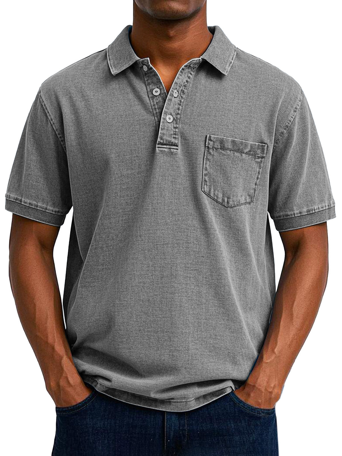 Aksel | Herre Polo shirt Vintage Lomme Klassisk Pasform