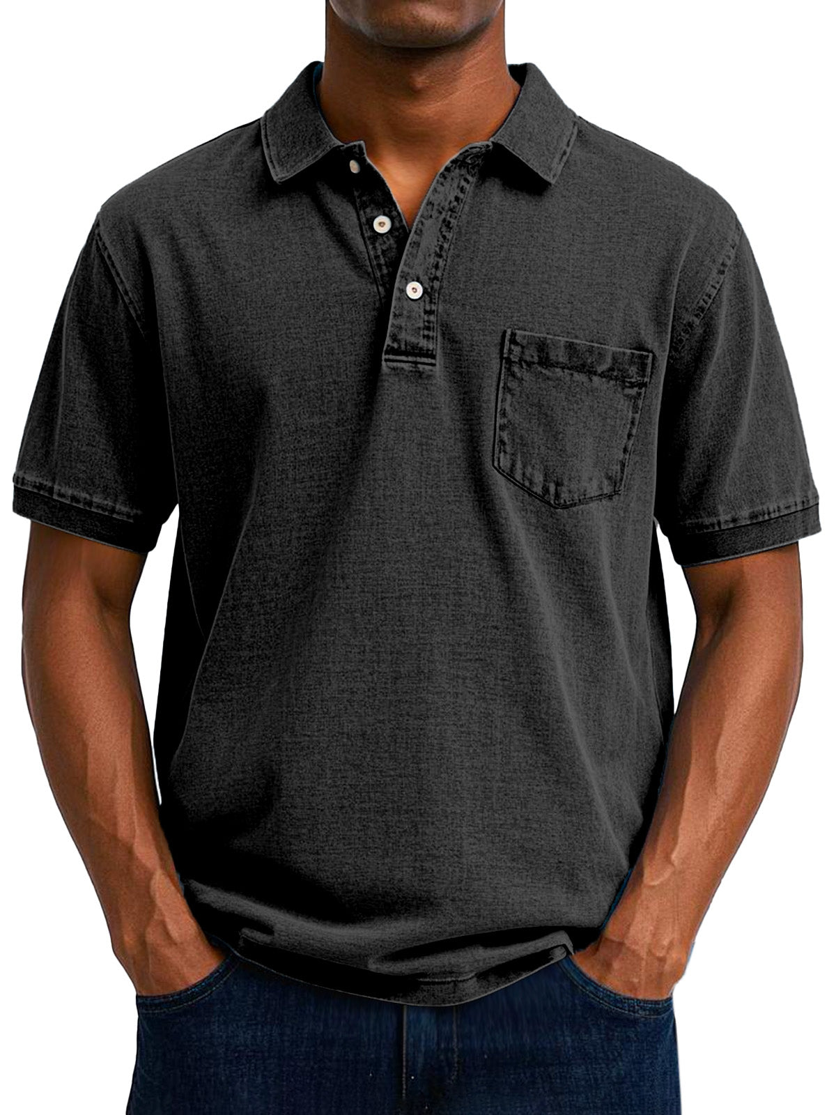 Aksel | Herre Polo shirt Vintage Lomme Klassisk Pasform
