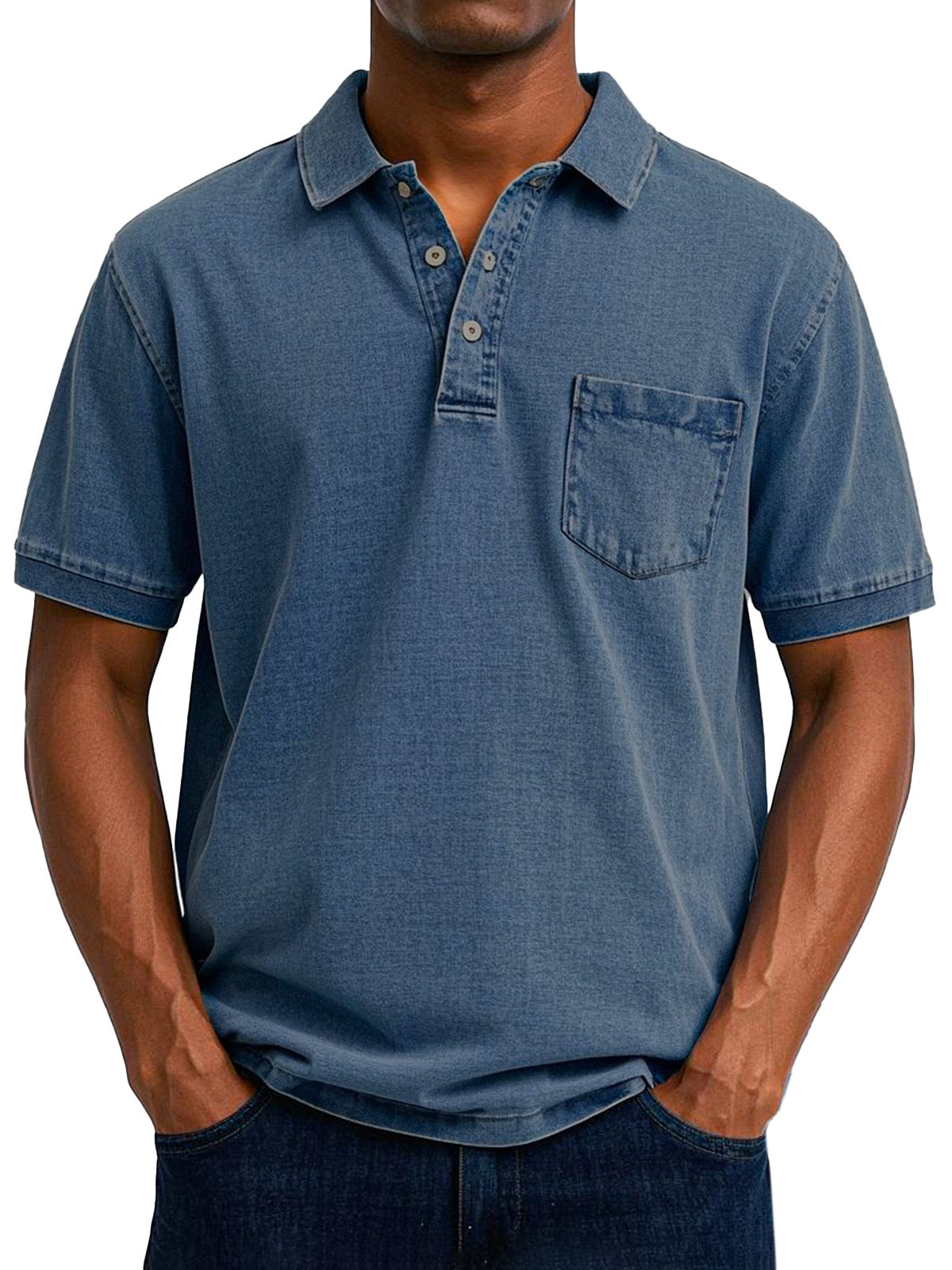 Aksel | Herre Polo shirt Vintage Lomme Klassisk Pasform
