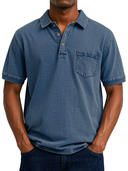 Aksel | Herre Polo shirt Vintage Lomme Klassisk Pasform