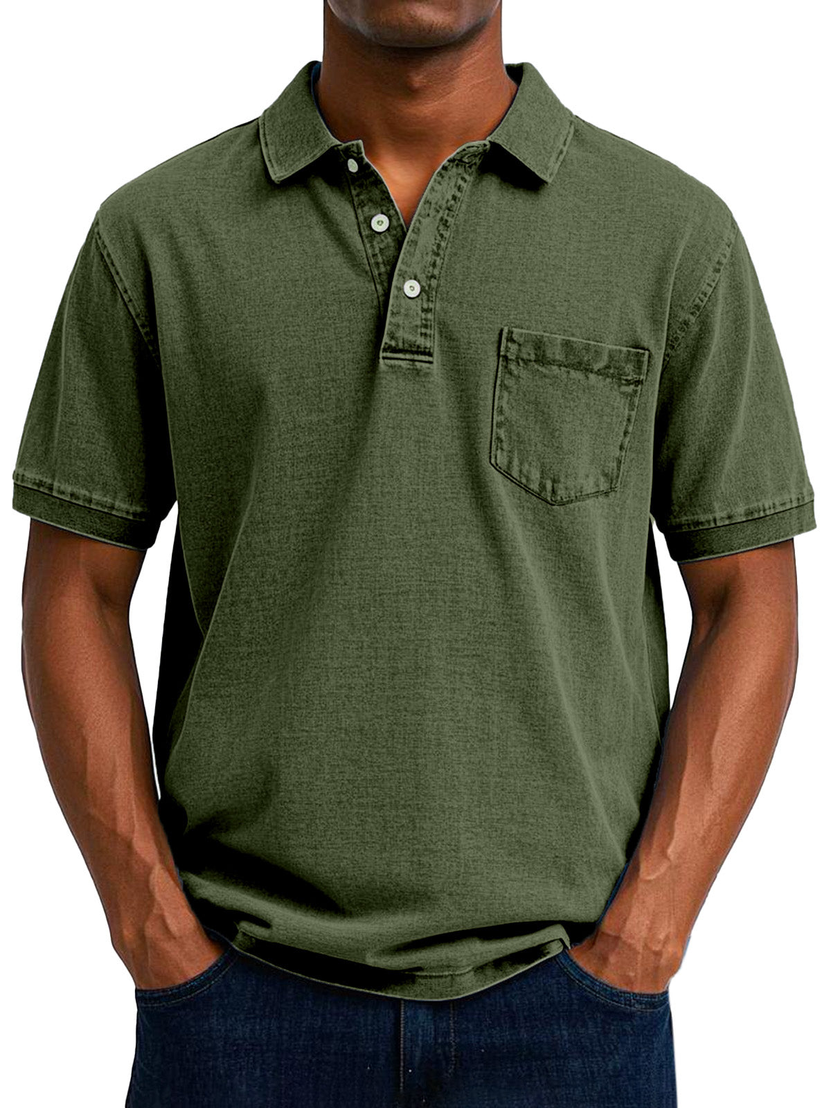 Aksel | Herre Polo shirt Vintage Lomme Klassisk Pasform