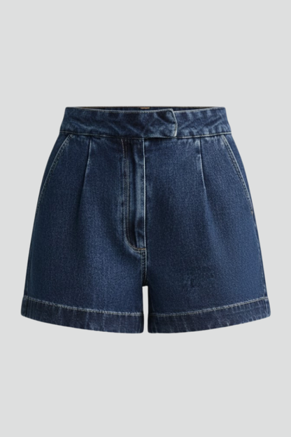 Alba | Dame Shorts Høj Talje Opsmøg Klassisk Pasform