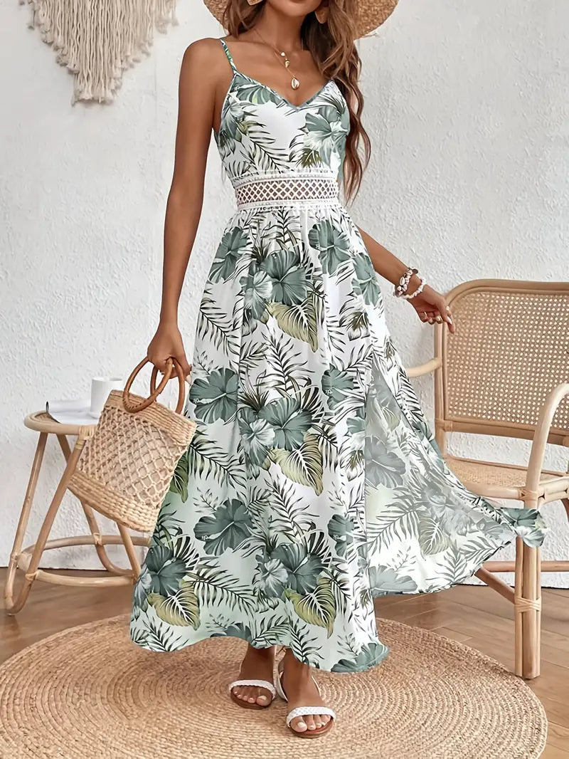Alba | Friske Dame Bryllupsgæstekjole Floral Midi