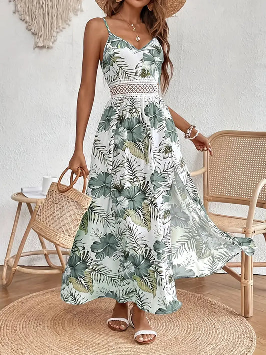Alba | Friske Dame Bryllupsgæstekjole Floral Midi