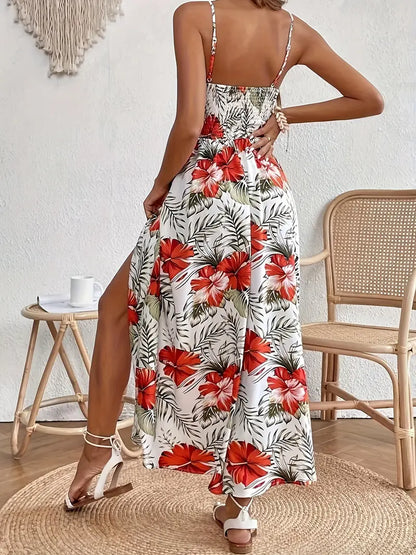 Alba | Friske Dame Bryllupsgæstekjole Floral Midi