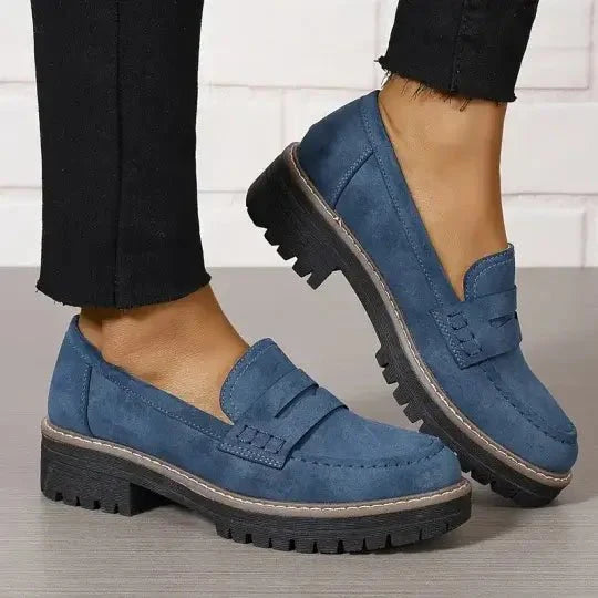 Alberte | Kvinder Chunky Loafers Moderne Sål Slip-on