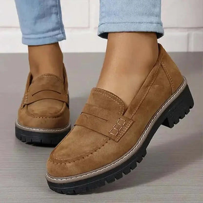 Alberte | Kvinder Chunky Loafers Moderne Sål Slip-on