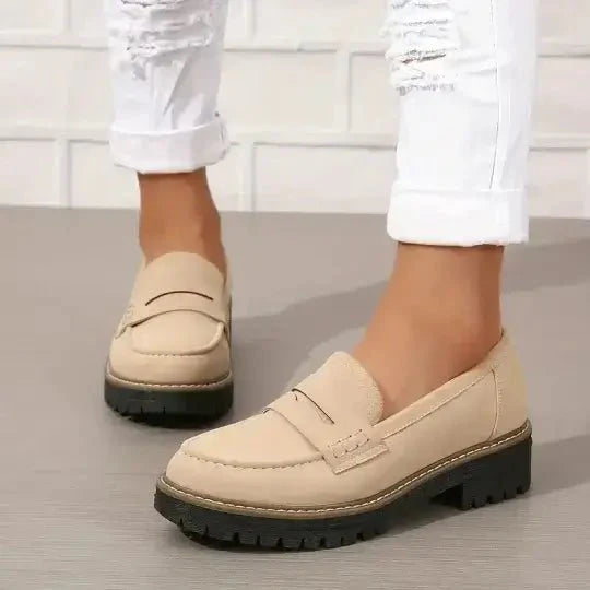 Alberte | Kvinder Chunky Loafers Moderne Sål Slip-on