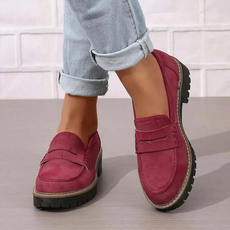 Alberte | Kvinder Chunky Loafers Moderne Sål Slip-on