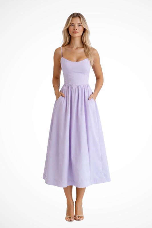 Aurevia | Elegant Dame Ascot Midi Gallakjole i A-linje