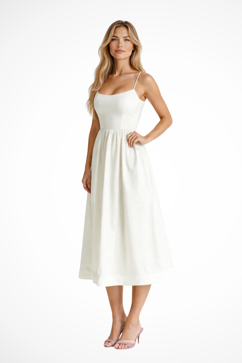 Aurevia | Elegant Dame Ascot Midi Gallakjole i A-linje