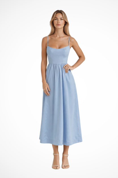 Aurevia | Elegant Dame Ascot Midi Gallakjole i A-linje