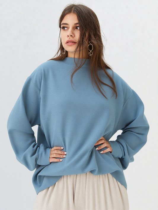 Casual dametop med batwing-ærmer