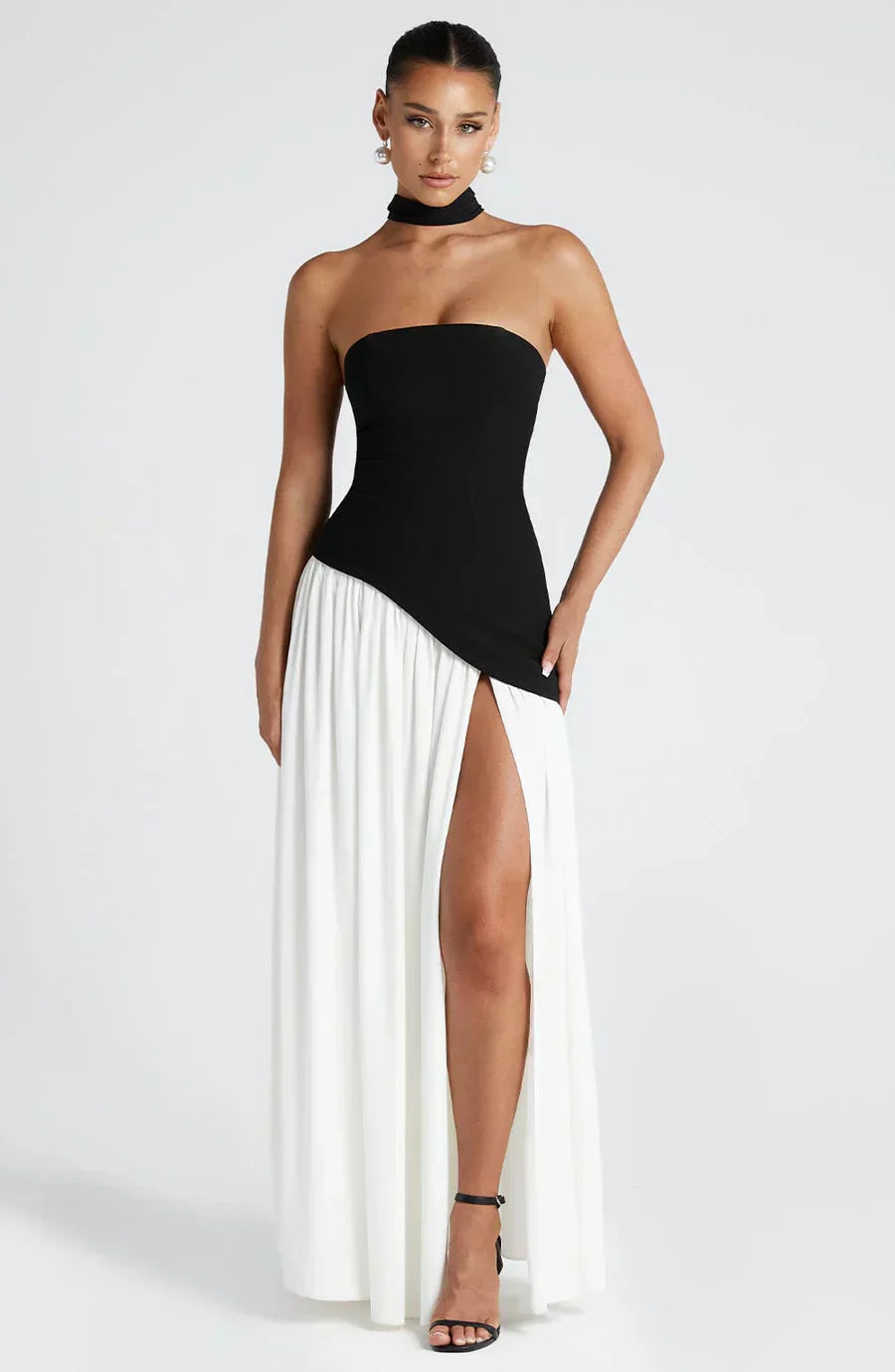 Elin | Kvinde Bryllupsgæst Kjole Asymmetrisk Maxi Elegant Snit
