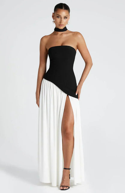 Elin | Kvinde Bryllupsgæst Kjole Asymmetrisk Maxi Elegant Snit