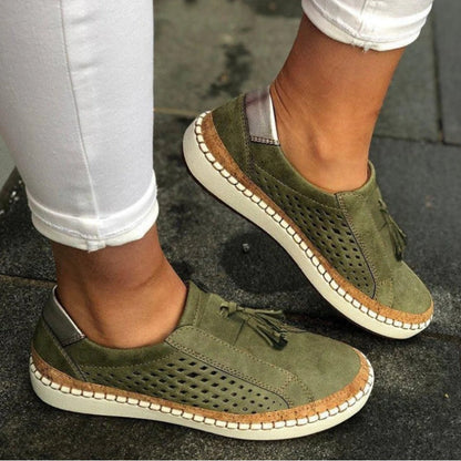 Elin | Kvinder Slip-on Sneakers Åndbar Strik Letvægts Design