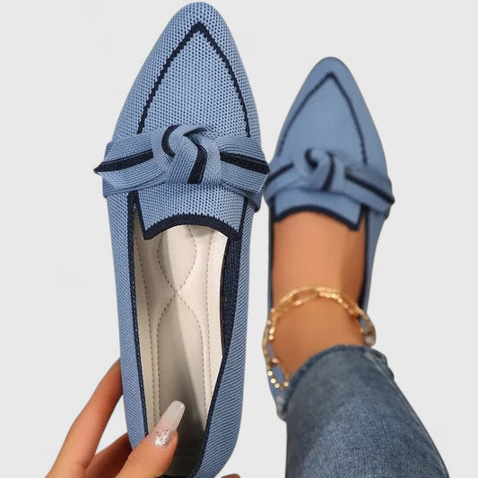 Elise | Elegante Kvinders Flade Sko med Knudedetalje