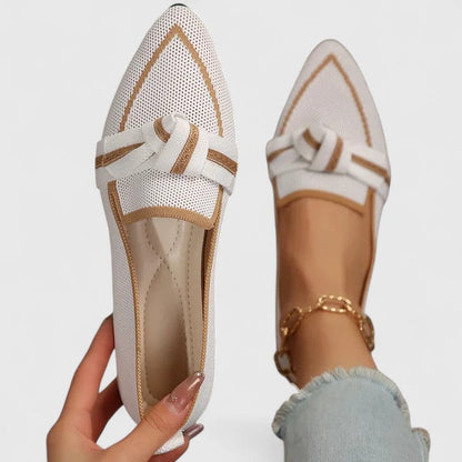 Elise | Elegante Kvinders Flade Sko med Knudedetalje