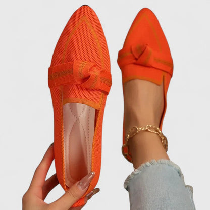 Elise | Elegante Kvinders Flade Sko med Knudedetalje
