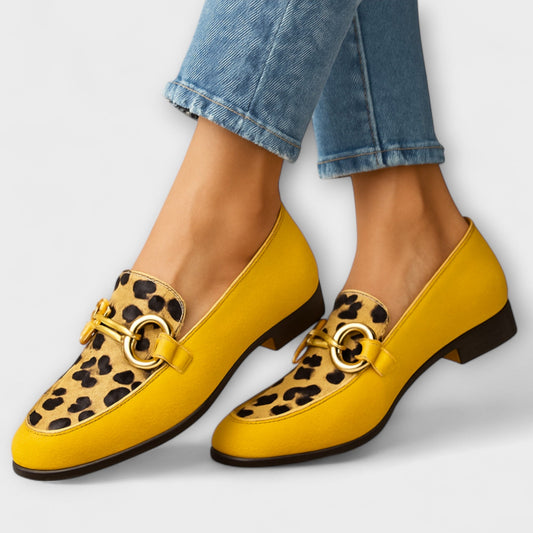 Esther | Kvinder Loafers Dyreprint Metalspænde Moderne Snit