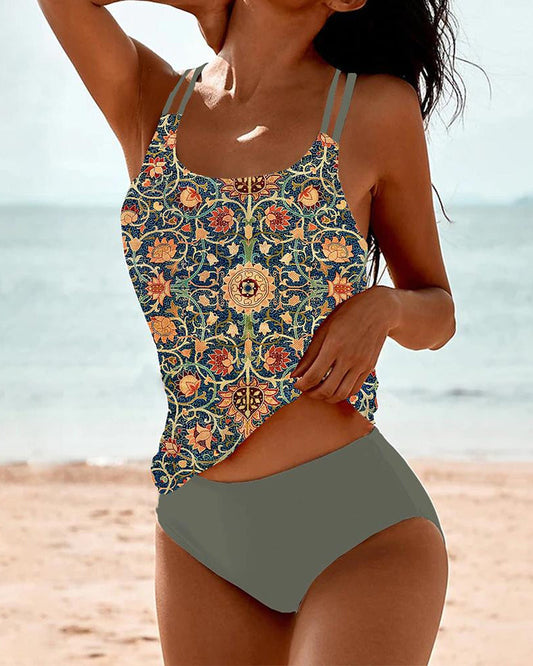 Frederikke | Kvinder Bohemian Tankini Løstsiddende Top Boheme Stil