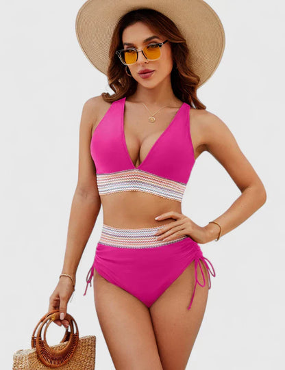 Freja | Dame Bikini med høj talje Kontrast