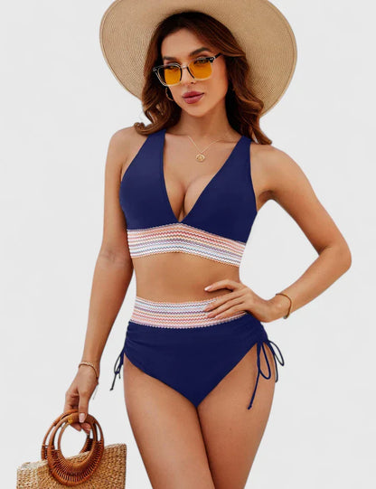 Freja | Dame Bikini med høj talje Kontrast