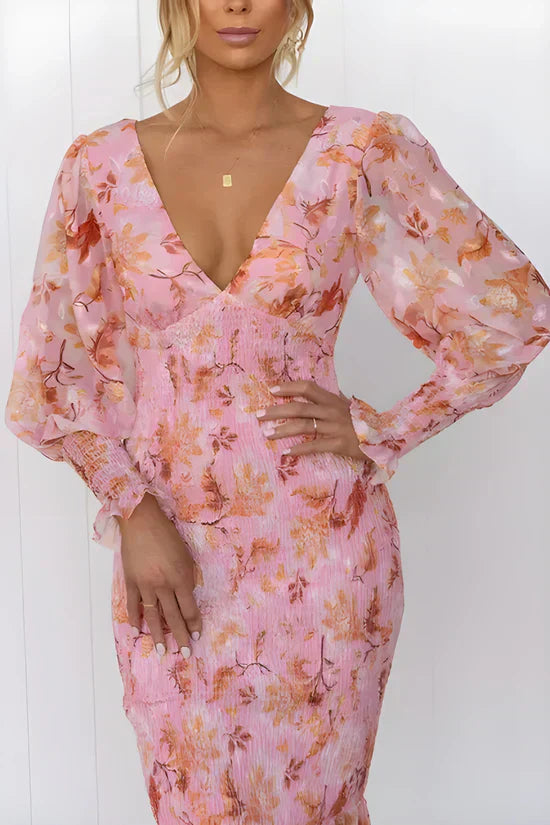 Gabrielle | Elegante Kvinder Blomstret Maxi Kjole