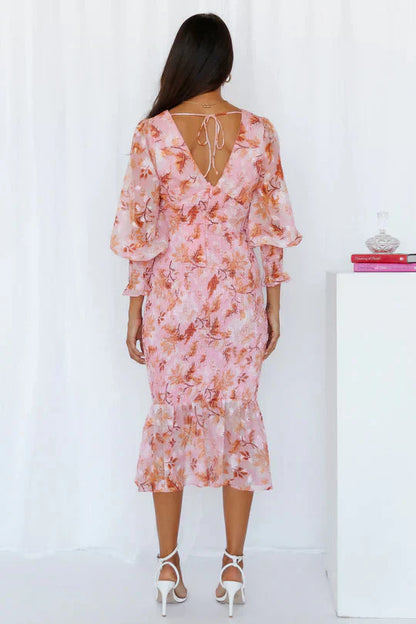 Gabrielle | Elegante Kvinder Blomstret Maxi Kjole