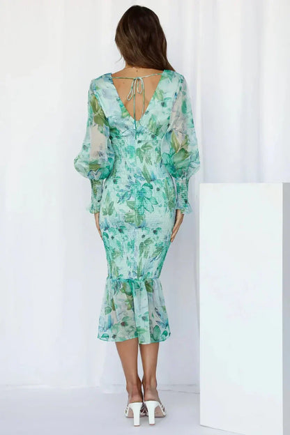 Gabrielle | Elegante Kvinder Blomstret Maxi Kjole