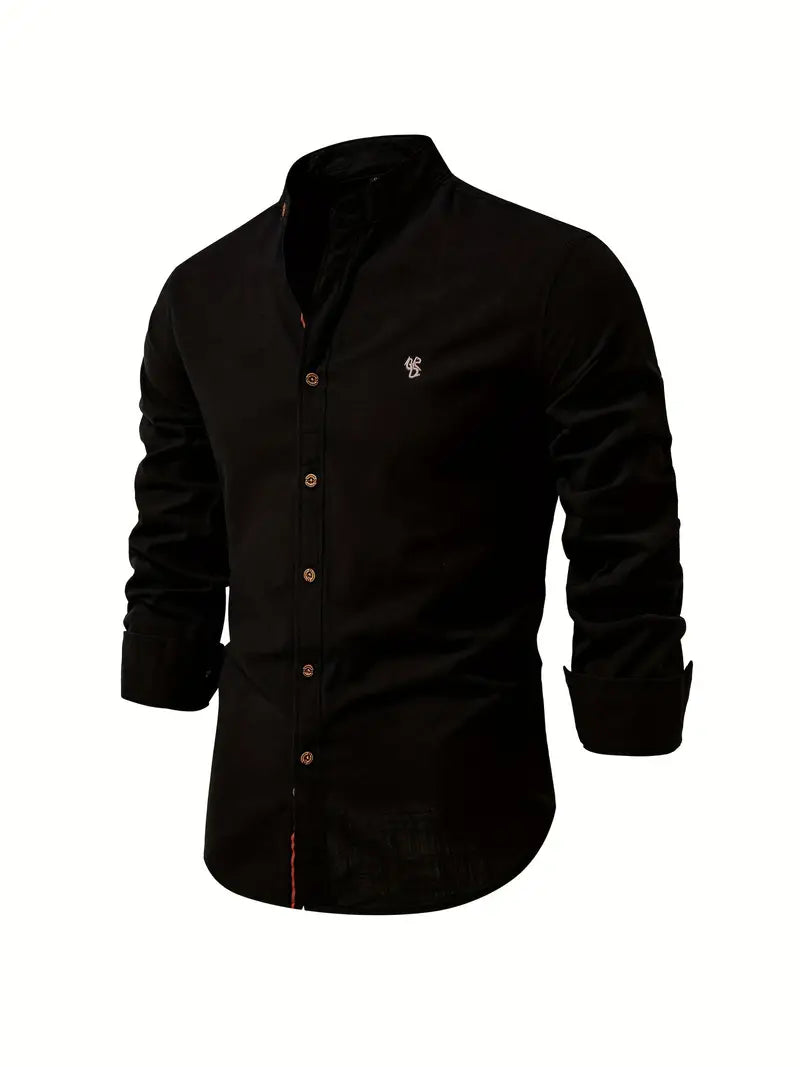 Gustav | Mænd Langærmet Skjorte Button-down Moderne Pasform