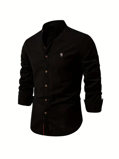 Gustav | Mænd Langærmet Skjorte Button-down Moderne Pasform