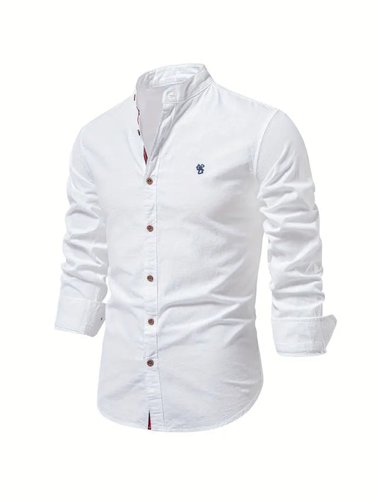 Gustav | Mænd Langærmet Skjorte Button-down Moderne Pasform