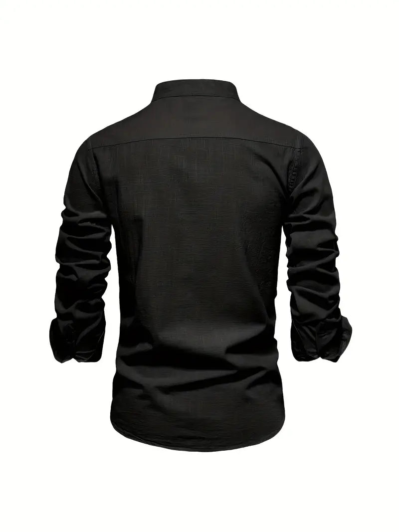 Gustav | Mænd Langærmet Skjorte Button-down Moderne Pasform