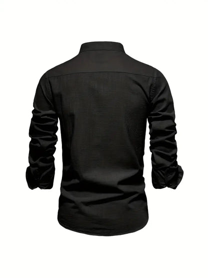Gustav | Mænd Langærmet Skjorte Button-down Moderne Pasform