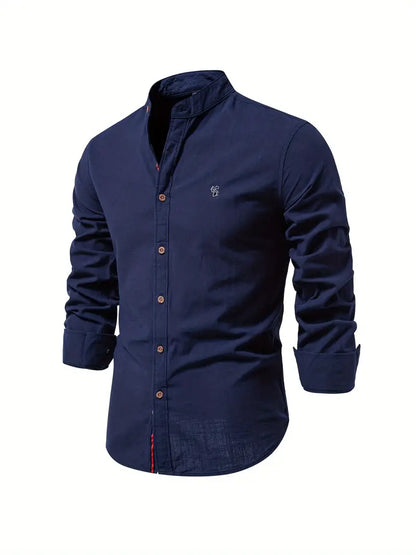 Gustav | Mænd Langærmet Skjorte Button-down Moderne Pasform