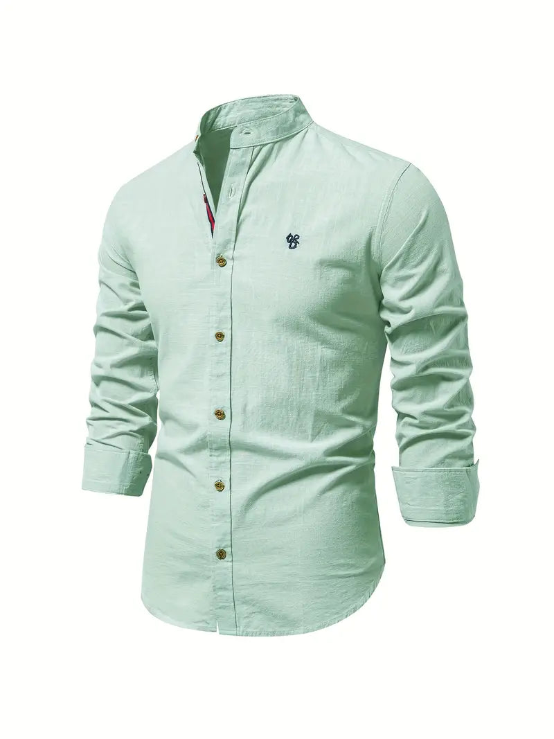 Gustav | Mænd Langærmet Skjorte Button-down Moderne Pasform