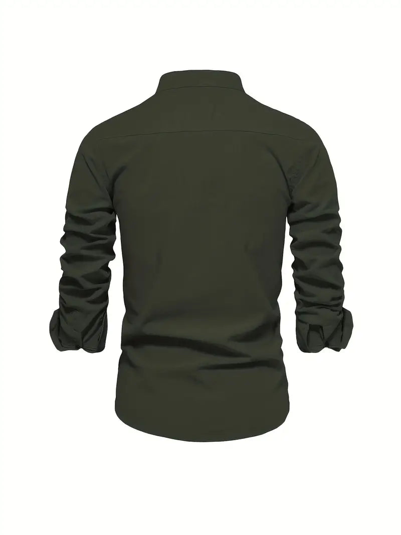 Gustav | Mænd Langærmet Skjorte Button-down Moderne Pasform