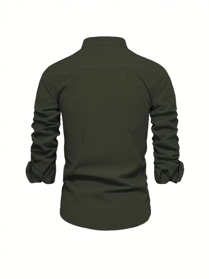 Gustav | Mænd Langærmet Skjorte Button-down Moderne Pasform