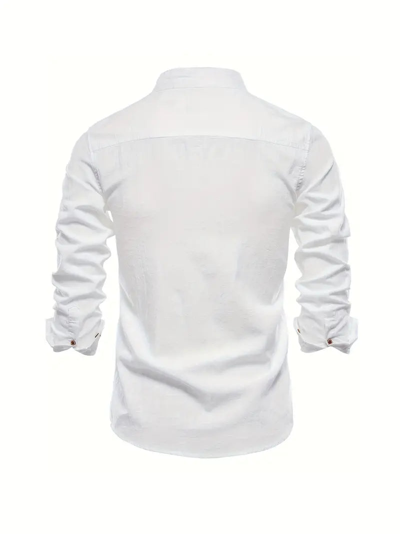 Gustav | Mænd Langærmet Skjorte Button-down Moderne Pasform