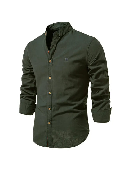 Gustav | Mænd Langærmet Skjorte Button-down Moderne Pasform