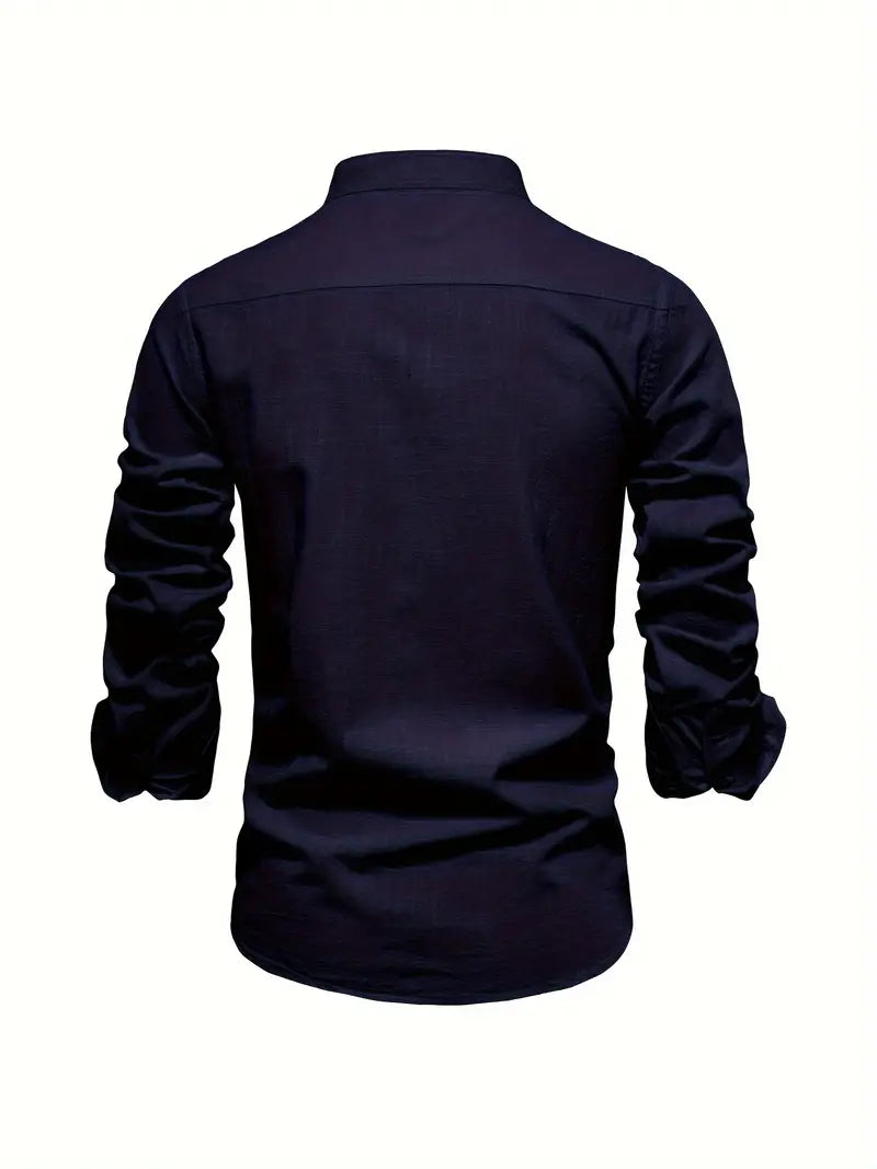 Gustav | Mænd Langærmet Skjorte Button-down Moderne Pasform
