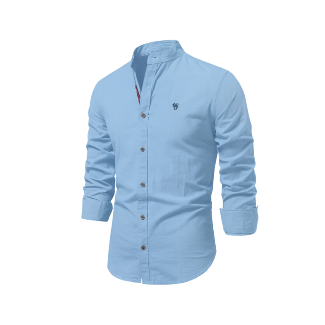 Gustav | Mænd Langærmet Skjorte Button-down Moderne Pasform